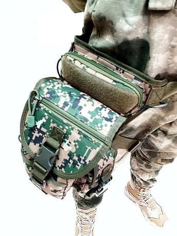 Тактическая сумка на бедро пояс набедренная черный мультикам фото