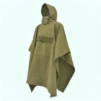 Плащ дождевик накидка пончо армейское softshell Gongtex олива