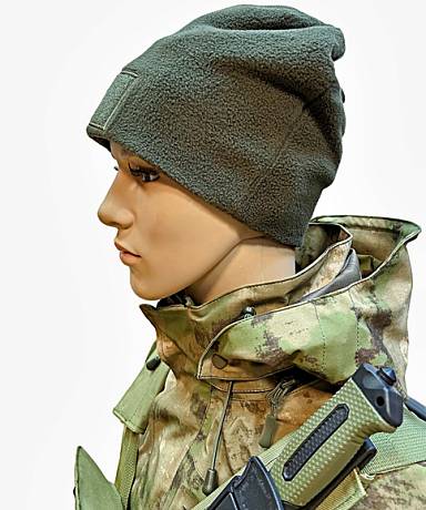 Шапка зимняя флисовая тактическая двойная Олива Tactica 7.62 Gear фото