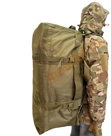 Тактический рюкзак сумка баул армейский Tactica 7.62 песок 150 литров  фото