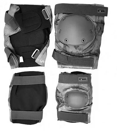 Тактическая защита наколенники и налокотники Tactical зелёный камуфляж фото