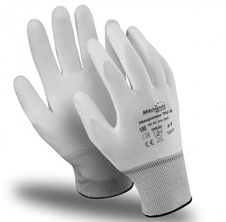 Перчатки нейлоновые с полиуретановым покрытием  TPU-13 фото