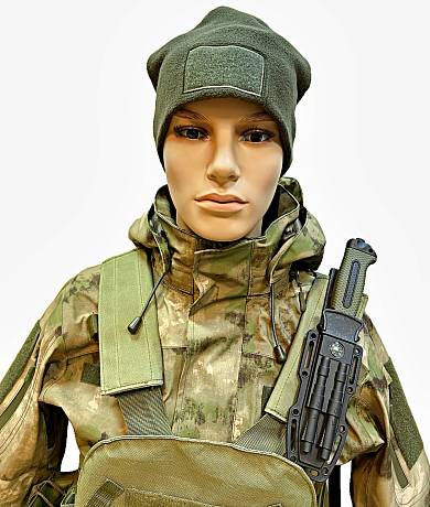 Шапка зимняя флисовая тактическая двойная Олива Tactica 7.62 Gear фото