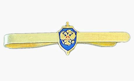 Зажим заколка для галстука ФСБ России синий фото