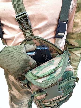 Тактическая сумка через плечо с кобурой 7.62 Tactical олива фото