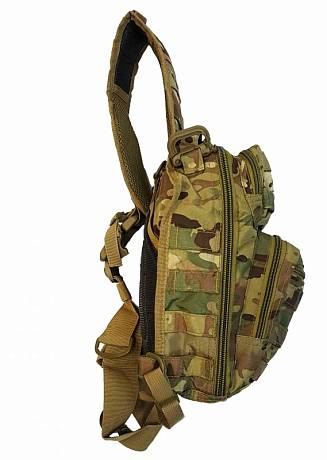 Сумка тактическая мужская через плечо Gongtex арт. 0306 multicam фото