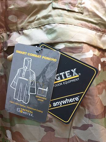Плащ дождевик накидка пончо армейское Gongtex Tactical multicam фото