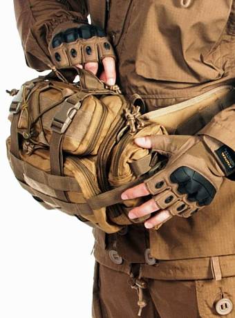 Тактическая сумка Belt Bag, 7л., арт. PK100, Койот (Coyote) фото