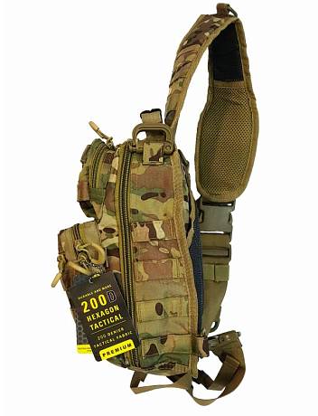 Сумка тактическая мужская через плечо Gongtex арт. 0306 multicam фото