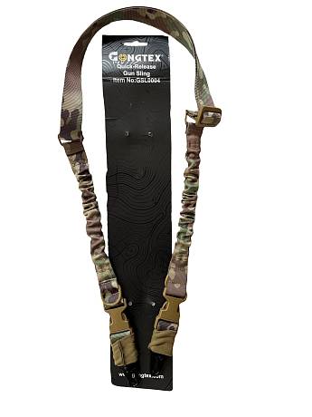 Ремень автоматный тактический двухточечный с амортизаторами Gongtex Gun Sling GLS 0004 черный фото