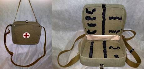 Сумка медицинская жёсткая войсковая СССР фото