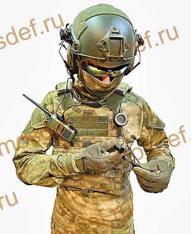 Кнопка тактическая PTT с адаптером тип К для гарнитуры фото