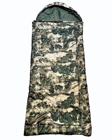 Спальный мешок с подголовником Профи 7.62 GEAR -10 зеленый кмф фото