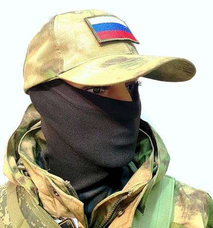 Шарф труба бафф тактический черный фото